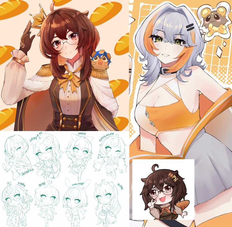 d_killer1111's tweet photo. @mmrt_21 stuff she posted on aug does not match the style on her vgen.. like at all. Both chibis and normal proportion are completely different, it became ai anime style

Beginning of August                                      Few weeks later... https://t.co/mYiRU4t4JE