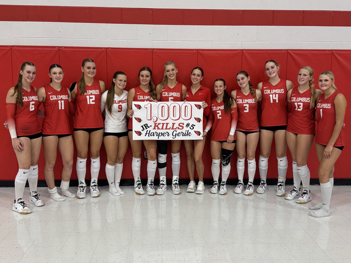 28_harpergerik's tweet photo. Great start to the Lady Cards 2026–27 season! 🏐 Loving every minute of it and excited for what’s ahead! #TXHSVB #LadyCards #1000Kills #AllTournament #TournamentMVP https://t.co/0vzb9pADBc