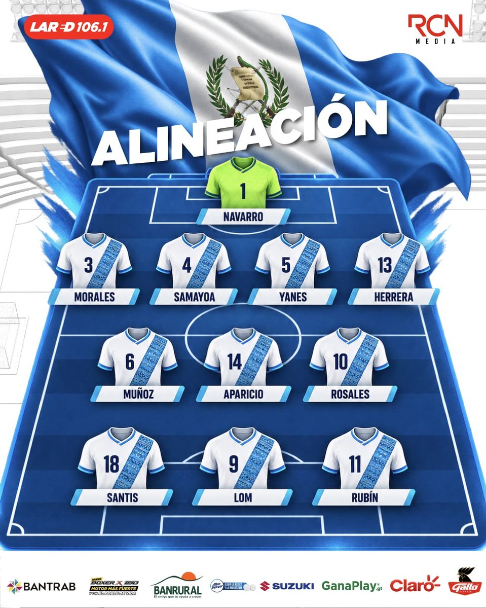 Lared1061's tweet photo. 🇬🇹⚽ ¡Hoy juega Guatemala!

Desde las 8:00 p. m., vive Guatemala vs. El Salvador junto a La Red 106.1. Sigue nuestra cobertura minuto a minuto por el FM 106.1 y https://t.co/sfwwyz7LAZ.

¡Toda la emoción del partido está en La Red! https://t.co/RPfLTcrE0z