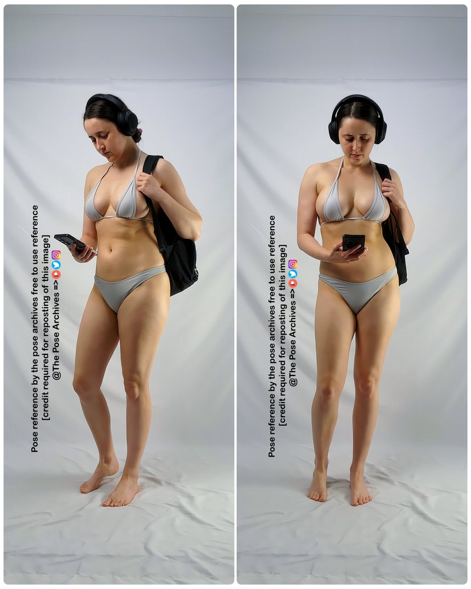 theposearchives's tweet photo. Pose reference!✏️
Standing/bag/phone/headphones/prop https://t.co/MIA2Tlu5Xt