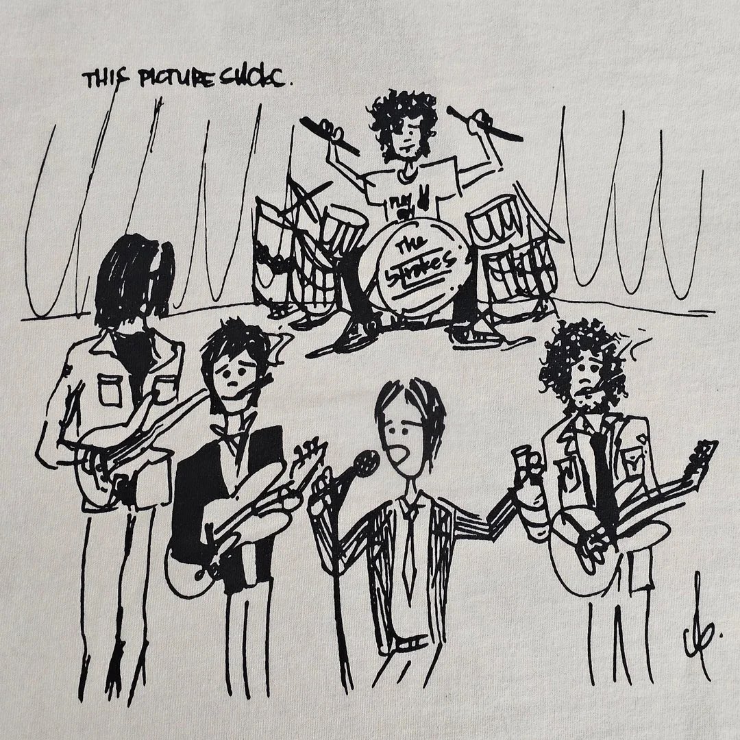 WFrazie's tweet photo. @youngcrouchy Apparently Supreme did a tee of it too but this is how I discovered it when the strokes had a tee out https://t.co/05PC2qLTEr
