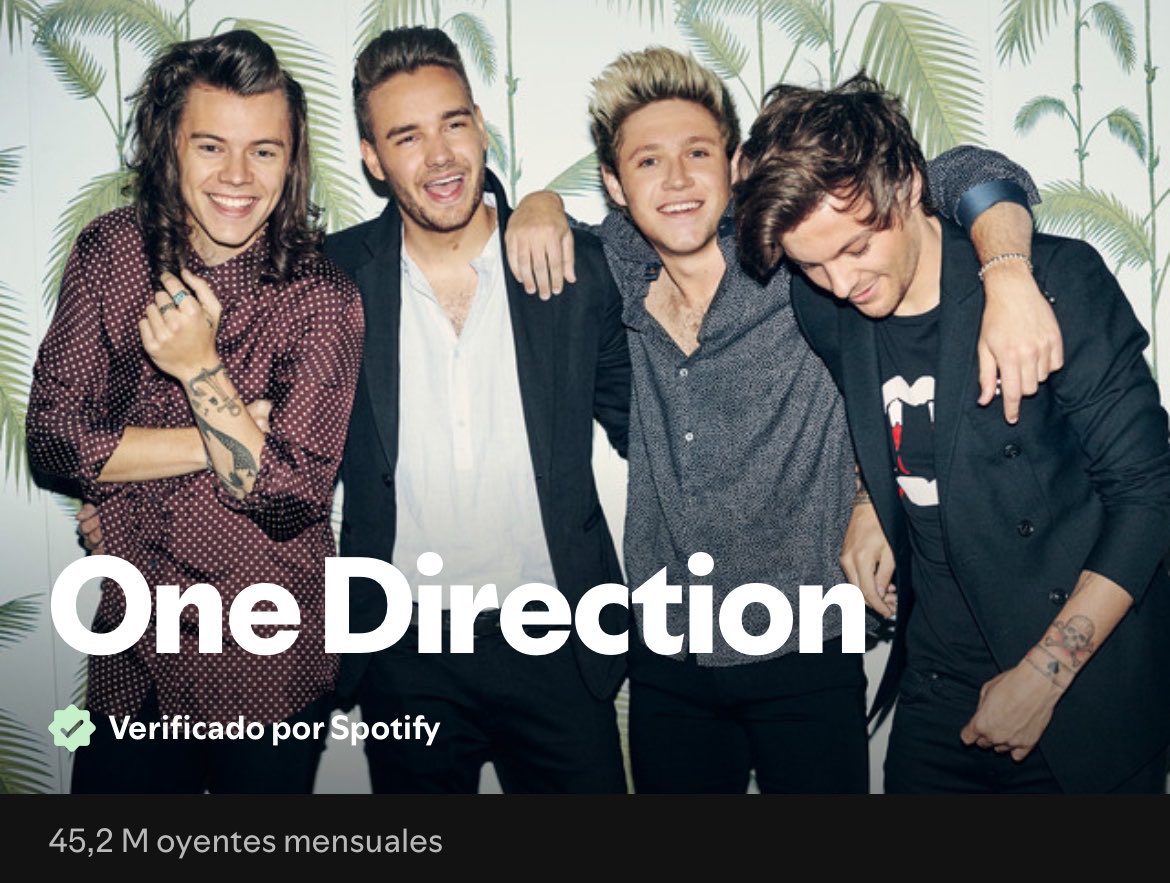 perfectnwl's tweet photo. mira esa cantidad de número oyentes estando separados hace más de diez años y sin quererse como dicen algunos, te amo one direction fuiste, sos y serás una de las mejores bandas siempre https://t.co/4ztxtvcdxP