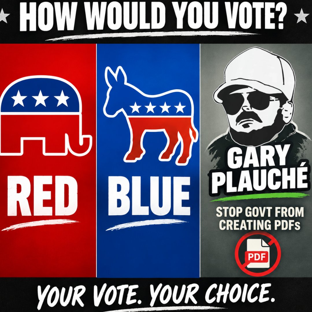 SpotmeRusty's tweet photo. this year... 

I still think we need the Gary Plauché Reform party. 

#garyplauché 

#Vote https://t.co/y22knvYg2E