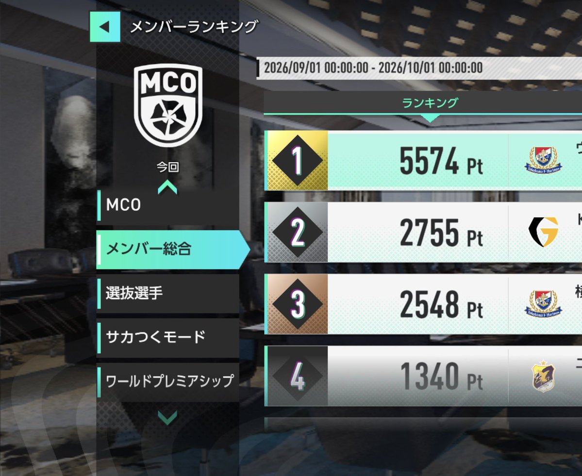 9633k1's tweet photo. 今更ですがMCOの活用方法教えてください。
現在加入しているMCOが機能してないと思われるので、どなたかMCOお誘いください！
#サカつく2026 #MCO https://t.co/ZGaZssPPj4