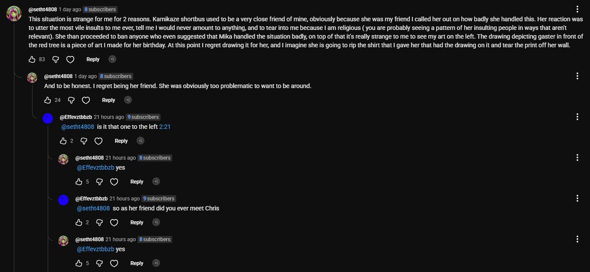 chamquitx's tweet photo. an ex friend of @kamikaze_mika has called her out in my recent video about oneyplays https://t.co/9uz59hO1dS