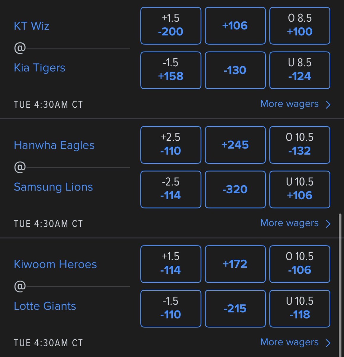 FrankzLocks's tweet photo. Free KBO Sharp Action 🇰🇷

𝙈𝙮 𝘽𝙊𝙏 𝙎𝙚𝙣𝙙𝙨 𝙏𝙤 𝘼𝙡𝙡 𝙒𝙝𝙤 𝙇𝙄𝙆𝙀 ❤️

11-5 (+13.22U) KBO Record
42-16 (+57.30U) X Record

Must Be Following @FrankzLocks https://t.co/N9pRKrb9zu