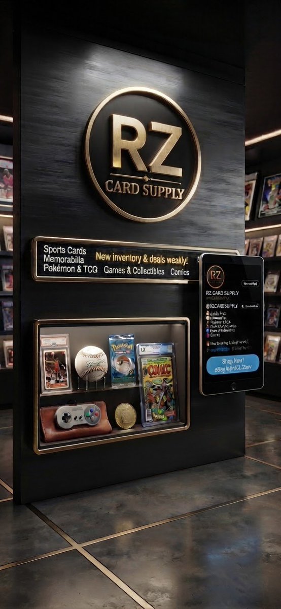 RZCARDSUPPLY's tweet photo. Come shop with us and find the next piece to your collection ! 🏆 
Fast shipping! ⚡️ 
Quality items! ✅ 

➡️ https://t.co/9zYgPTtL6j⬅️
⚾️ Baseball
🏈 Football
🏀 Basketball
👾 Pokemon
🕹️ Games &amp; Accessories 
🪙 Coins &amp; Collectibles
📕 Comics 
➡️ https://t.co/9zYgPTtL6j⬅️ https://t.co/zxALoFcPWP