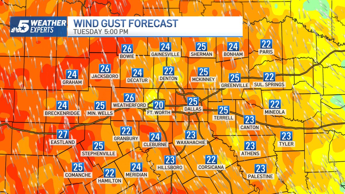 NBCDFWWeather's tweet photo. 9:27 p.m. Monday: A partly cloudy start with lows into the upper-60s to upper-70s. Sun and clouds with highs into the lower to mid-90s. Have a terrific Tuesday! @nbcdfw @ksmithnbc5 #NBCDFWWeather @NBCDFWWeather https://t.co/WVAgaRBlBY