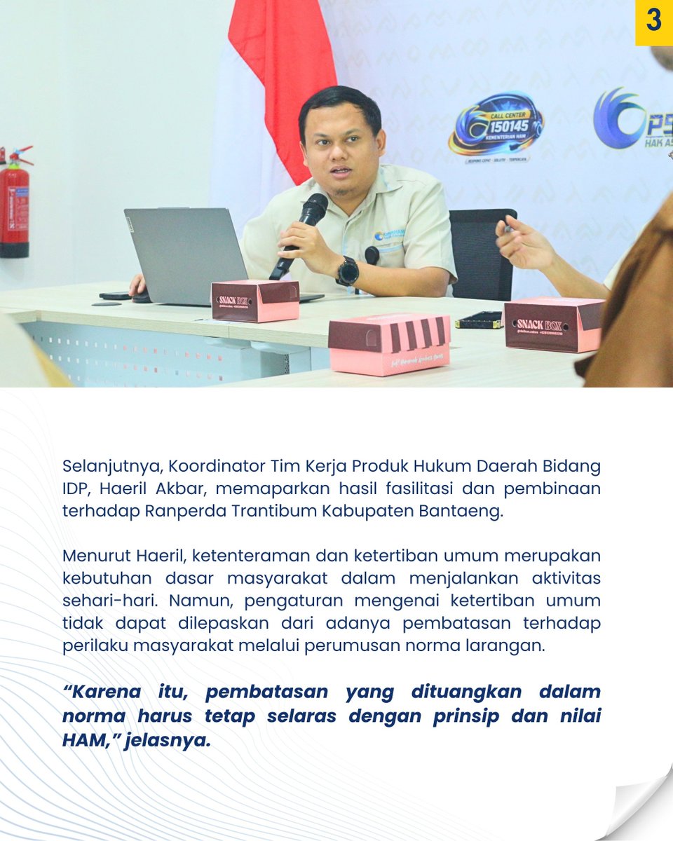 kemenhamsulsel's tweet photo. Menata Ketertiban, Menjaga Hak: Kemenham Sulsel Kawal Ranperda Trantibum Bantaeng

#ranperda 
#bantaeng 
#KemenhamSulsel 
#hakasasimanusia https://t.co/cR9oIPl7rN