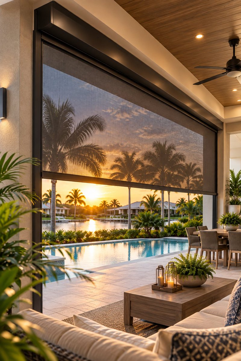 FactoryScreen's tweet photo. Open patio now. Screened patio 30 seconds later.

Motorized screens let you keep the view when you want it — then add insect protection, shade or privacy at the touch of a button.

See how they work:

https://t.co/p3k54CIEQm https://t.co/ksKPSanoxr