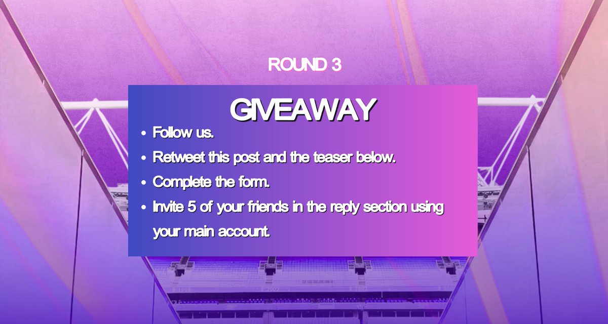 road_2_glory's tweet photo. ⚽️ 𝗥𝗢𝗔𝗗 𝗧𝗢 𝗚𝗟𝗢𝗥𝗬 𝗚𝗜𝗩𝗘𝗔𝗪𝗔𝗬 ⚽️

We are giving away 4 slots to 4 lucky players!

Want a chance to take it home?
⚽ Follow us 
⚽ Retweet this post & the teaser below
⚽ Complete the form: https://t.co/tzGw27tz9e
⚽ Invite at least 5 friends in the reply section using your main account

Close: 19:00 WIB, 30 Sept 2026 

Good luck, players. May the odds be on your side.