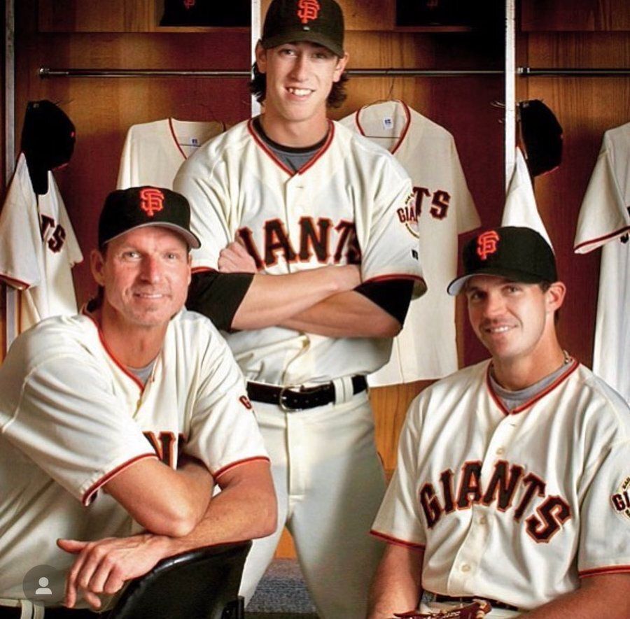 baseballinpix's tweet photo. Randy Johnson, Tim Lincecum and Barry Zito, 2009. This would be Johnson's final season where he won his 300th game and Lincecum won his 2nd straight Cy Young. https://t.co/fH1uFP2E1e
