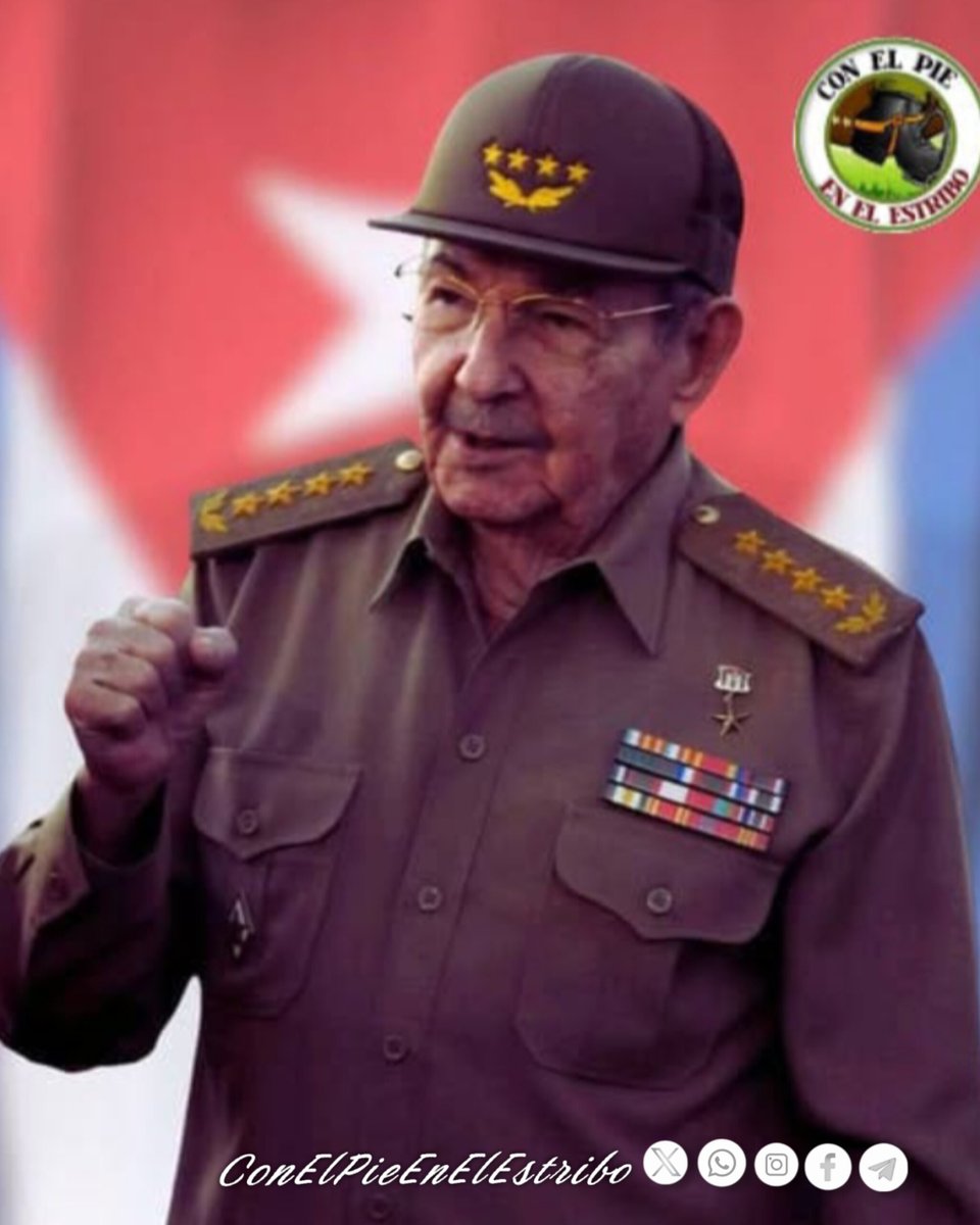 PieEnElEstribo2's tweet photo. (...) Nada detendrá el avance de la Revolución ,cejar en ese empeño, sería traicionar la sangre que derramaron Miles de patriotas y revolucionarios cubanos... Raúl
#RaúlEsRaúl
#CubaEdtáFirme
#ConElPieEnElEstribo https://t.co/jJA0G6VkvC