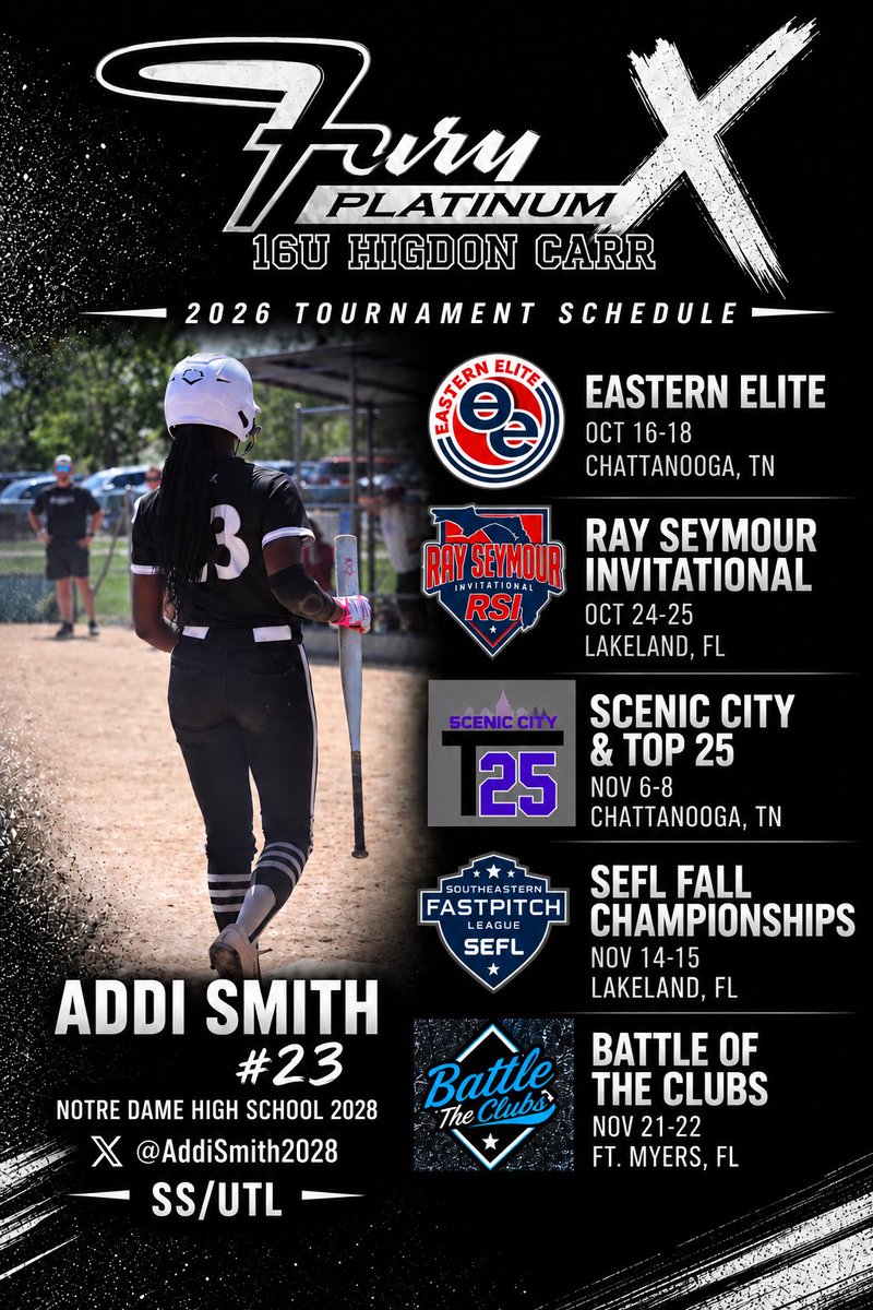 AddiSmith2028's tweet photo. Fall Schedule Drop ⬇️⬇️⬇️
Come check us out this season! #UnCommitted  
@JillCHigdon @Brandon14Carr @Jeremy_P_Higdon @JazzFrancik2024 @ashleychastain @Coach_Ricketts @KateMalveaux @LineDsoftball @LLefty18 @60formeLYJ @CoachLarissaA @UACoachMurphy @noahbsanders @CoachDeOliveira @DonaldgPickett @SoftbalAmerica @ExtraInningSB @LineDsoftball @Coach_Alameda @NateTompkins @Coach_LWood @DiamondAddicts @KatieRBrowder @CoachNealPT @Syd_finch @KatieRepole @BethTorina @BlevinsAnsley @Em_Russell @SouthAlabamaSB @softballhype