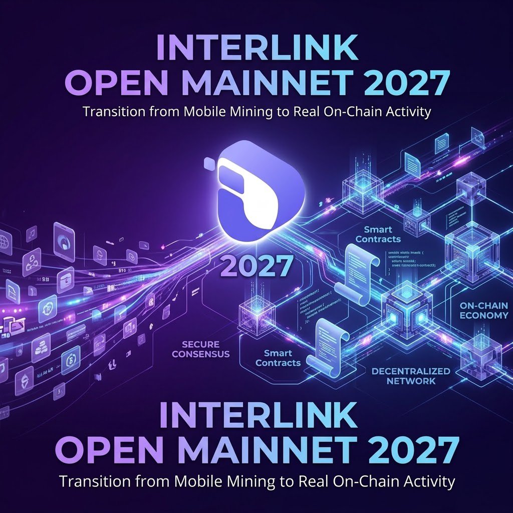 M320Nur440's tweet photo. 🌐 InterLink Open Mainnet is targeting 2027! 🚀
​We're shifting from mobile mining to real on-chain activity:
🔹 Validators &amp; Staking
🔹 Smart Contracts &amp; Apps
🔹 External Liquidity
​🔗 More utility | 🌍 More connectivity
​Are you ready for the future of🔥#InterLink #ITL #ITLG https://t.co/3vfqZVMULu