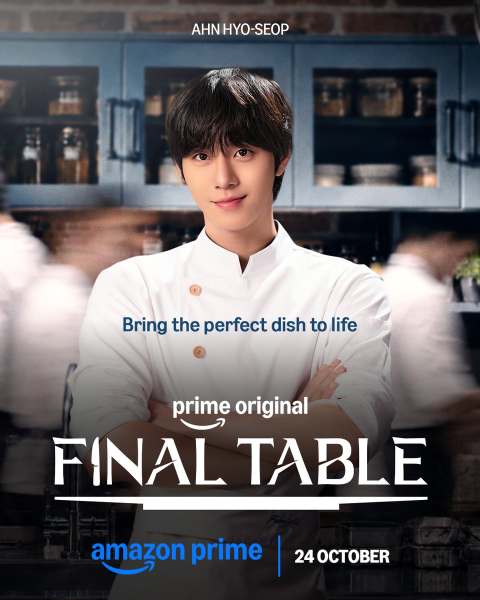 primevideosg's tweet photo. The kitchen is about to heat up with fierce competition.

#AhnHyoseop cooks his way into our hearts in #FinalTableOnPrime, arriving 24 October. https://t.co/bJA8LAcjUx