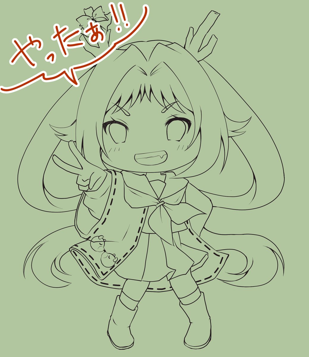 miyako_suzuhara's tweet photo. データを保存しているPCのドライブにアクセスできなくなった(´･ω･`)とお知らせしたのですが…。

なんと奇跡的に一度だけアクセス出来てデータたちのサルベージに成功しました✨
中身も無事で良かった！！
これで新キャラちゃんの続きも描けるぞ！

ということで線画完成🐉

#どさんこ娘。 https://t.co/bevIuUnzMB