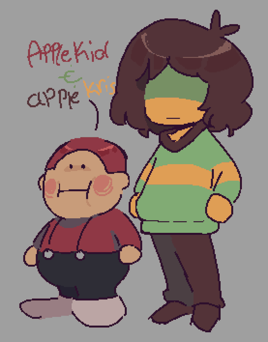 FromNoth2Somth's tweet photo. the apple kid and an apple kid https://t.co/NR7chOS5wm