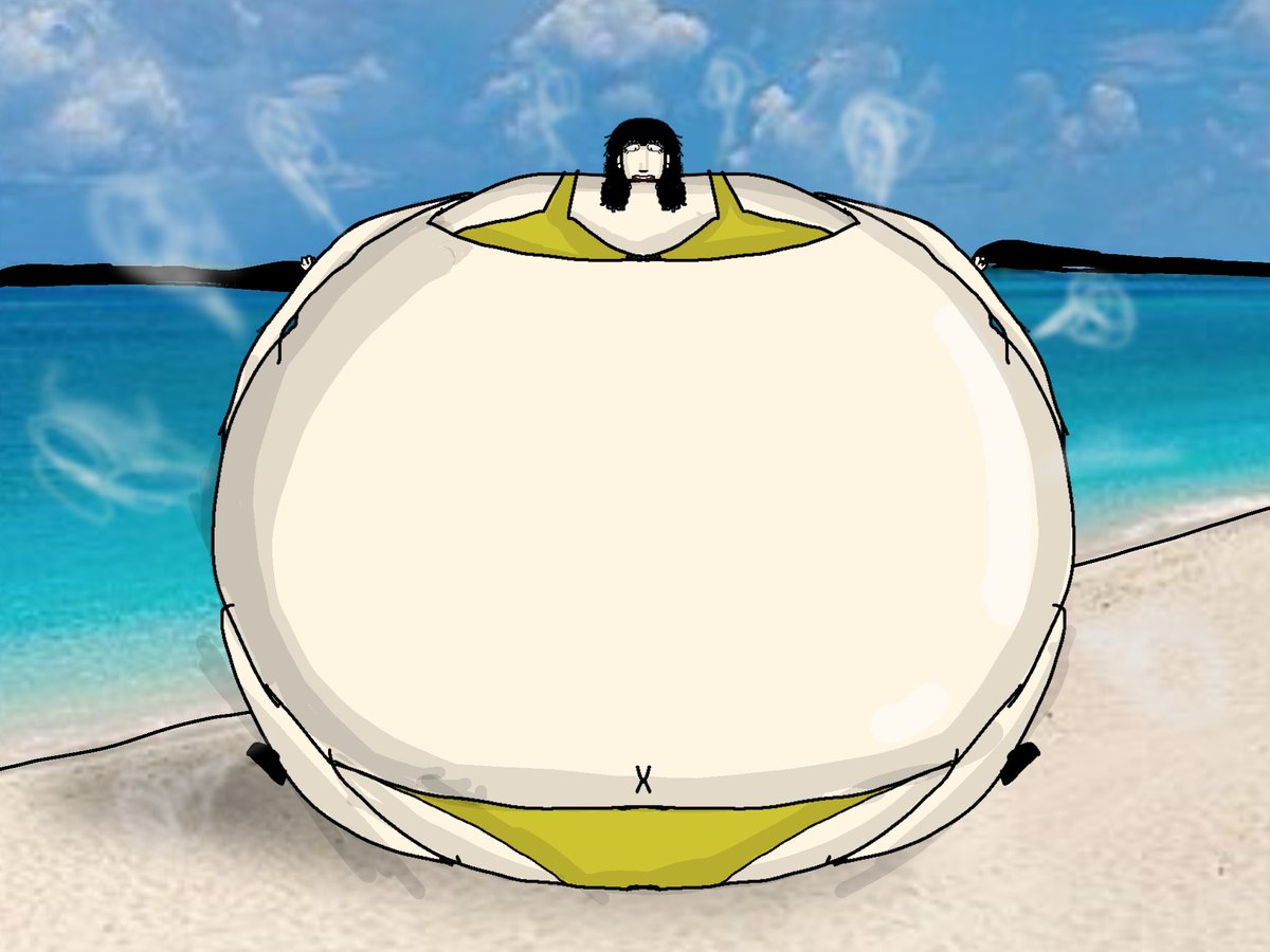 WalesDrag's tweet photo. Rosemary walten was going to a beach, Then she saw a p balloon. She just got inflated like a big blimp and she is going to pop! https://t.co/fBjAj7YP9G