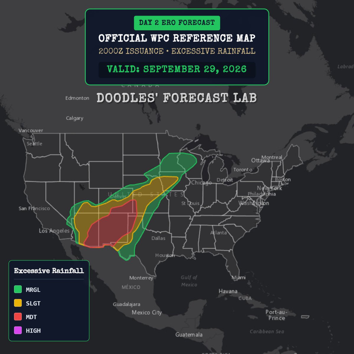 MichaelDooleyWx's tweet photo. TURN AROUND, DON'T DROWN
Back to back moderate risk days associated with #Hurricane #Odalys and the approaching Hurricane #Polo have set up a very wet atmosphere and soil. This combination could result in significant #flashflooding over the next 4-5 days, mainly in the red areas. https://t.co/DRQPkeuIkA
