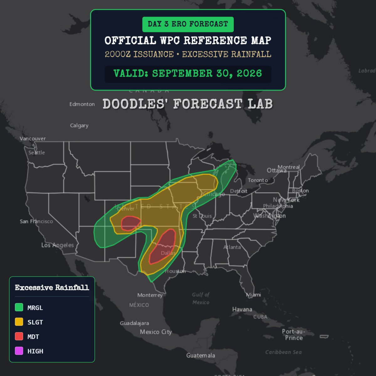 MichaelDooleyWx's tweet photo. TURN AROUND, DON'T DROWN
Back to back moderate risk days associated with #Hurricane #Odalys and the approaching Hurricane #Polo have set up a very wet atmosphere and soil. This combination could result in significant #flashflooding over the next 4-5 days, mainly in the red areas. https://t.co/DRQPkeuIkA