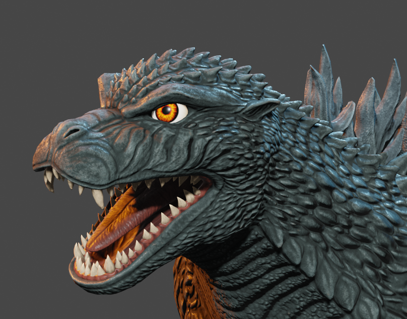 DracoW_24Z's tweet photo. Godzilla Rulers of Earth comic skin variants #godzilla #3dmodel #blender #kaiju #monster https://t.co/KP06PUYsgA