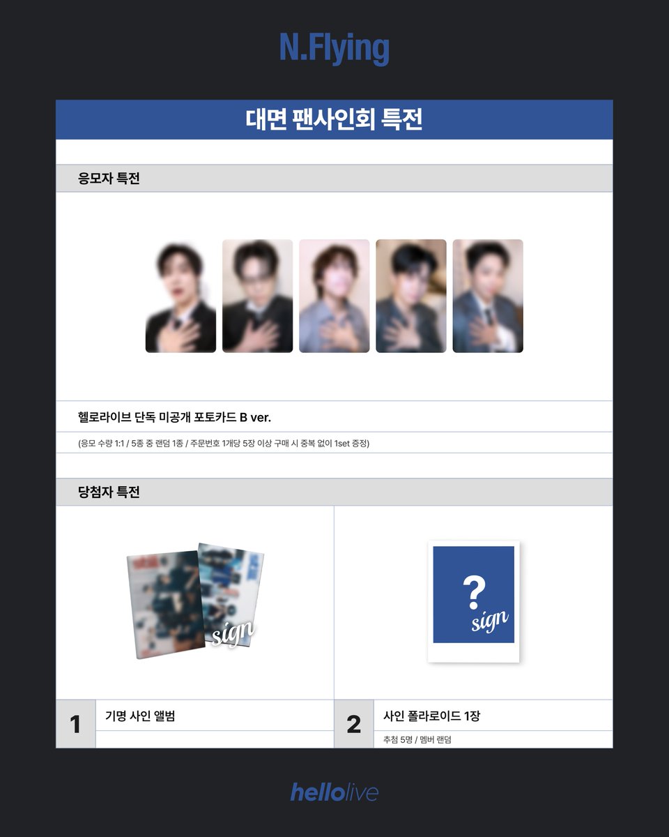 hellolivetv's tweet photo. #hellolive_NEW
엔플라잉 (N.Flying) 9th Mini Album [Still] 발매기념
🔥MEET&CALL EVENT🔥

🔔 이벤트 일시 : 10월 11일 (일) 18:00 / 19:00 (KST)
🔗 https://t.co/gcbYoyDP6L

🔎 응모자 특전
헬로라이브 단독 미공개 포토카드 5종 중 랜덤 1종 증정!

✨ 당첨자 특전
5명 추첨 사인 폴라로이드 1매 증정 !

#NFlying #엔플라잉