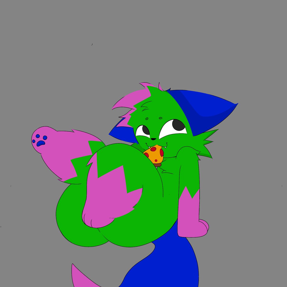 kaykpossou's tweet photo. Don't touch mah pizza!!!  >:3 https://t.co/n3adylsAUf