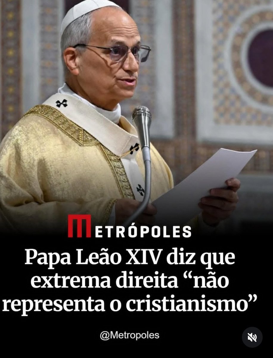 mariadorosario's tweet photo. Papa Leão XIV: “A extrema direita não constitui uma expressão autêntica do cristianismo.” E lembrou: os valores do Evangelho não são o ódio e a divisão, mas compreensão, compaixão e acolhimento. 🙏🏼❤️💐 https://t.co/hkDRwTlEgT