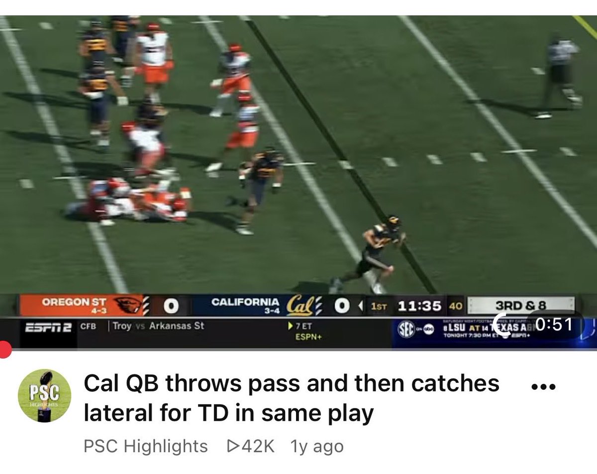 psc_highlights's tweet photo. Some of my old video titles make me laugh. “Cal QB” ended up winning the Heisman/natty and becoming the #1 pick lol. https://t.co/JQowtbMk6a