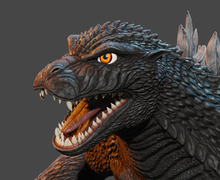 DracoW_24Z's tweet photo. Godzilla Rulers of Earth comic skin variants #godzilla #3dmodel #blender #kaiju #monster https://t.co/KP06PUYsgA