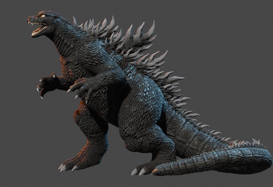 DracoW_24Z's tweet photo. Godzilla Rulers of Earth comic skin variants #godzilla #3dmodel #blender #kaiju #monster https://t.co/KP06PUYsgA