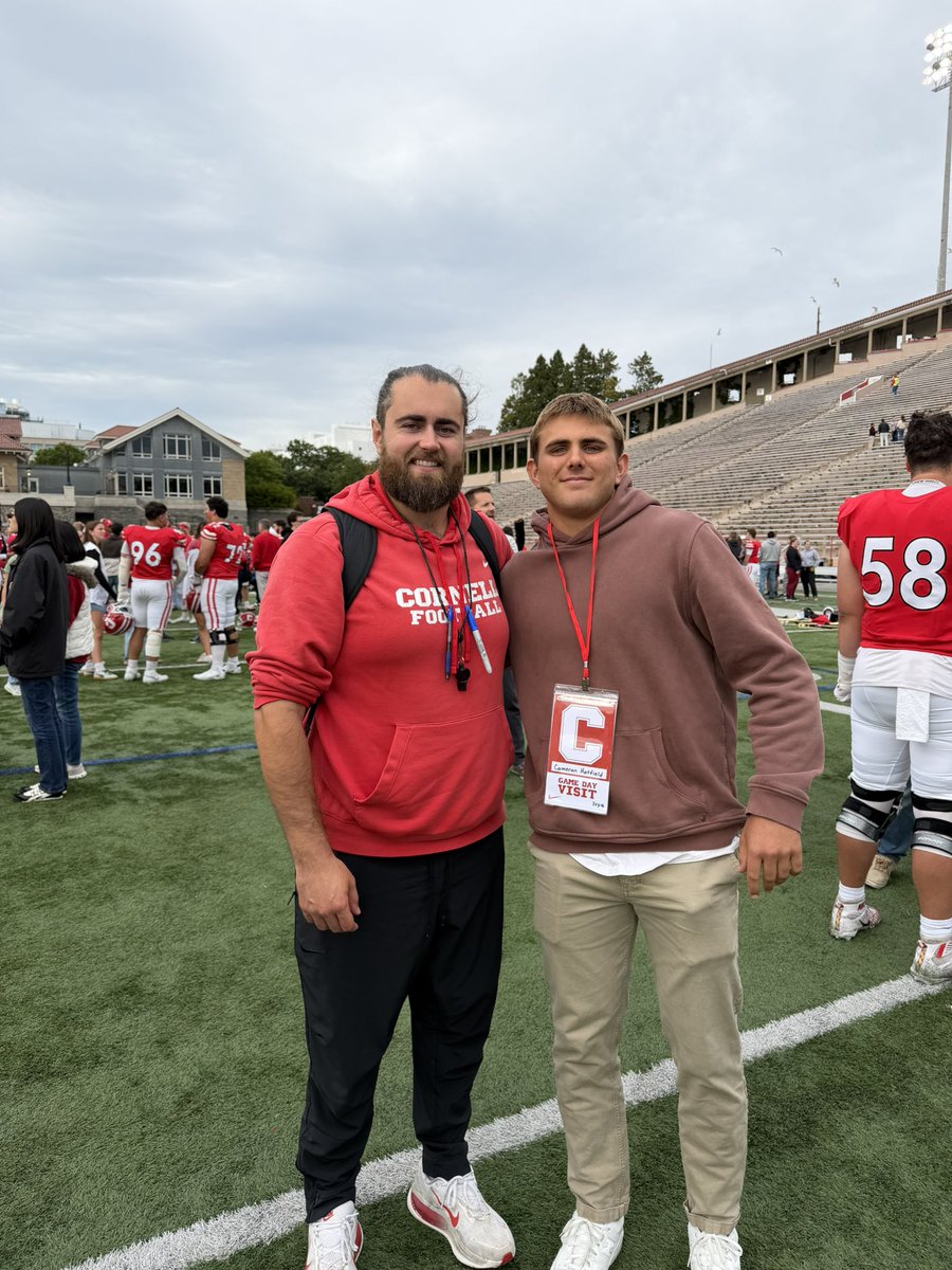 cam_hatfield_'s tweet photo. After a great game day visit I'm excited and grateful to receive an offer (roster spot) from Cornell! Thank you to the coaching staff for this opportunity! Next up is the admissions process! Go Big Red! @CoachJDittman58 @Sean_Reeder @DanSwanstrom @M_E_Miller @CoachAbake @CoachSutter @CoachHuizar @CruzARubio @ocvarsityguy @SteveFryer @GregBiggins @latsondheimer @Sunset_Rewind