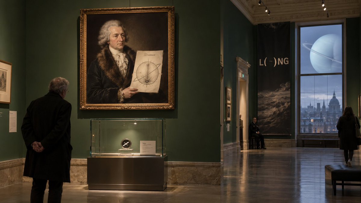 LongURANUS's tweet photo. William Herschel played the organ for a living.

He built his own telescope, and in 1781 he found Uranus from the back garden of a house in Bath. Every professional before him had filed it as a star.

He named it after the king. The king put him on £200 a year. He quit music.

245 years later it's a ticker on the Robinhood Chain, paired to the only company with a rocket in the flight plan.