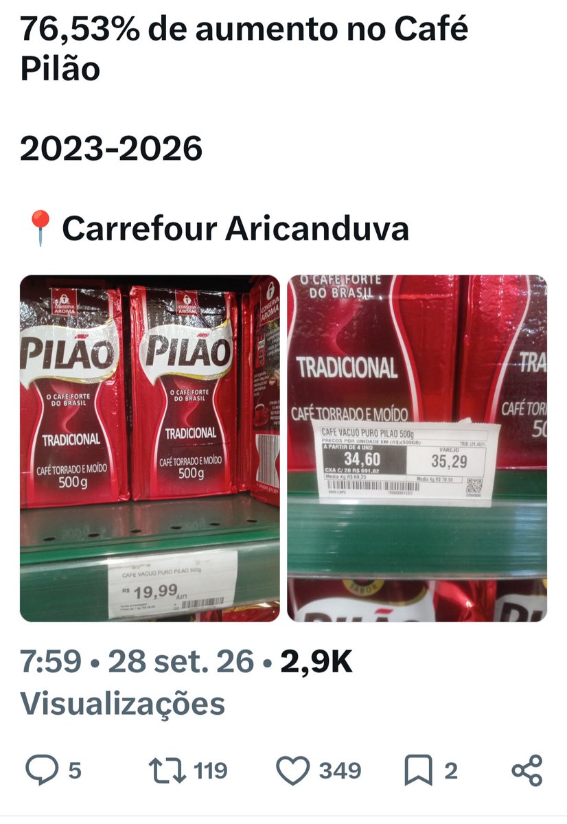 FaroMarcelo's tweet photo. @claytonlira @xicosa Vc toma café? Segura essa mentira aí... https://t.co/s9DcfqWEZB