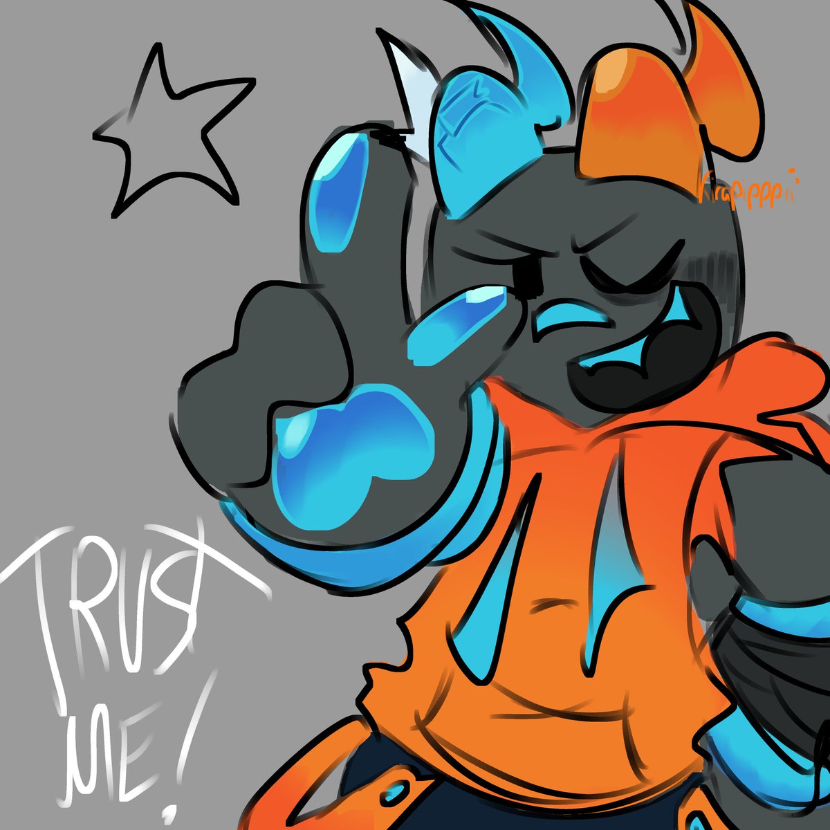 Kirapipppii's tweet photo. Doodle before i go to sleep i haven't touched ibis paint in a hot minute hi coil https://t.co/AGfnjkESJZ