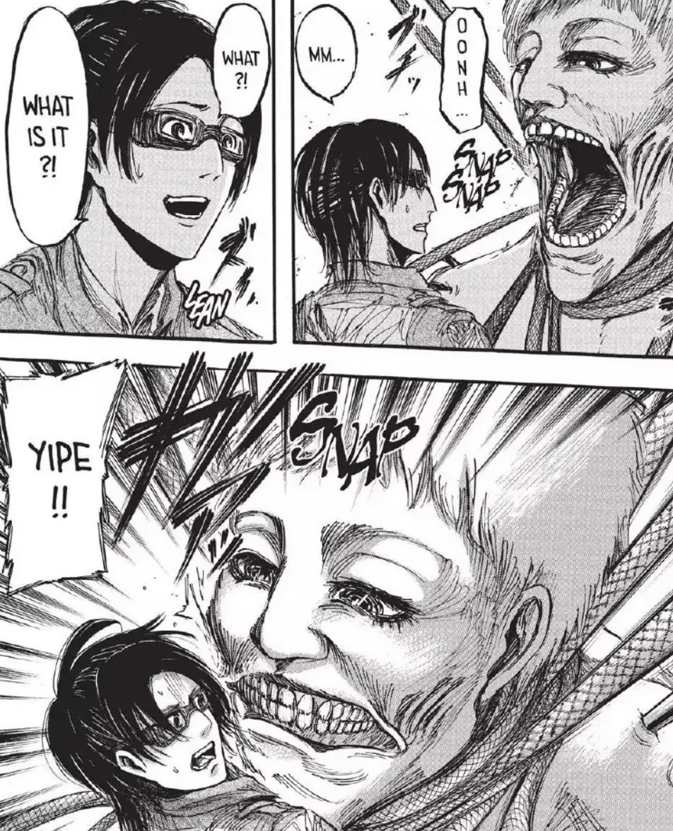 hangestaint's tweet photo. how Hange saw Sawney and bean https://t.co/N1ZeHA4ze5