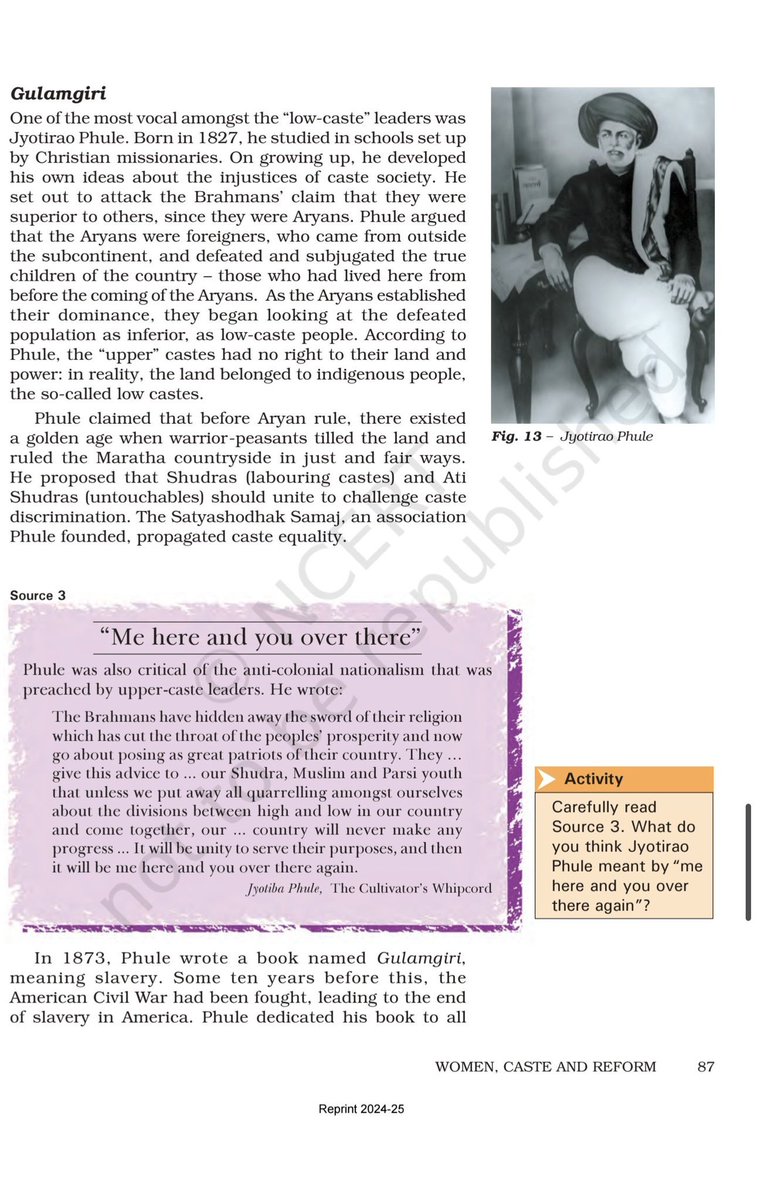 neha_laldas's tweet photo. 2024-25 reprint, available till 2025 edition👇

& This 🤡 says promptly removed!!
Also, it's available in all coaching syllabus as NCERT content.

Waise there are lots in 9, 10, 11, 12 syllabus & We will exposé every thing.

& After 12 yrs, this govt did nothing to change it.
You focus on getting contracts by govt by doing chaplusi.
Leave data & research to us.