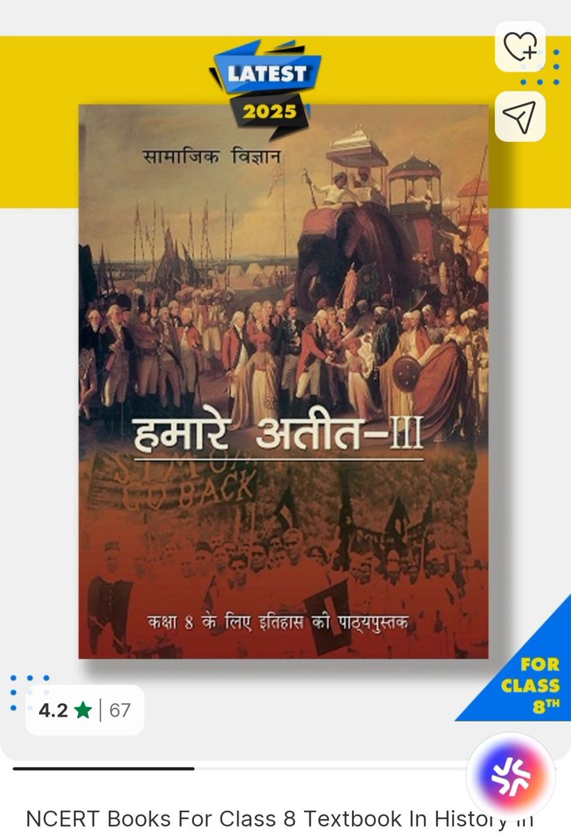 neha_laldas's tweet photo. 2024-25 reprint, available till 2025 edition👇

& This 🤡 says promptly removed!!
Also, it's available in all coaching syllabus as NCERT content.

Waise there are lots in 9, 10, 11, 12 syllabus & We will exposé every thing.

& After 12 yrs, this govt did nothing to change it.
You focus on getting contracts by govt by doing chaplusi.
Leave data & research to us.