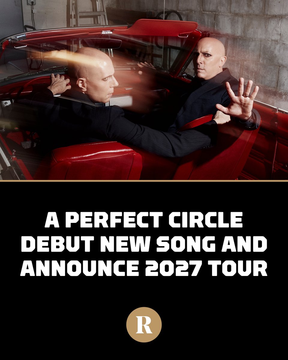 Revolvermag's tweet photo. Hear A PERFECT CIRCLE's gothy new song "To Whom It May Concern" — and get all the details on their 2027 North American tour https://t.co/1EbDf2ObRI https://t.co/EmlSnmxf6y