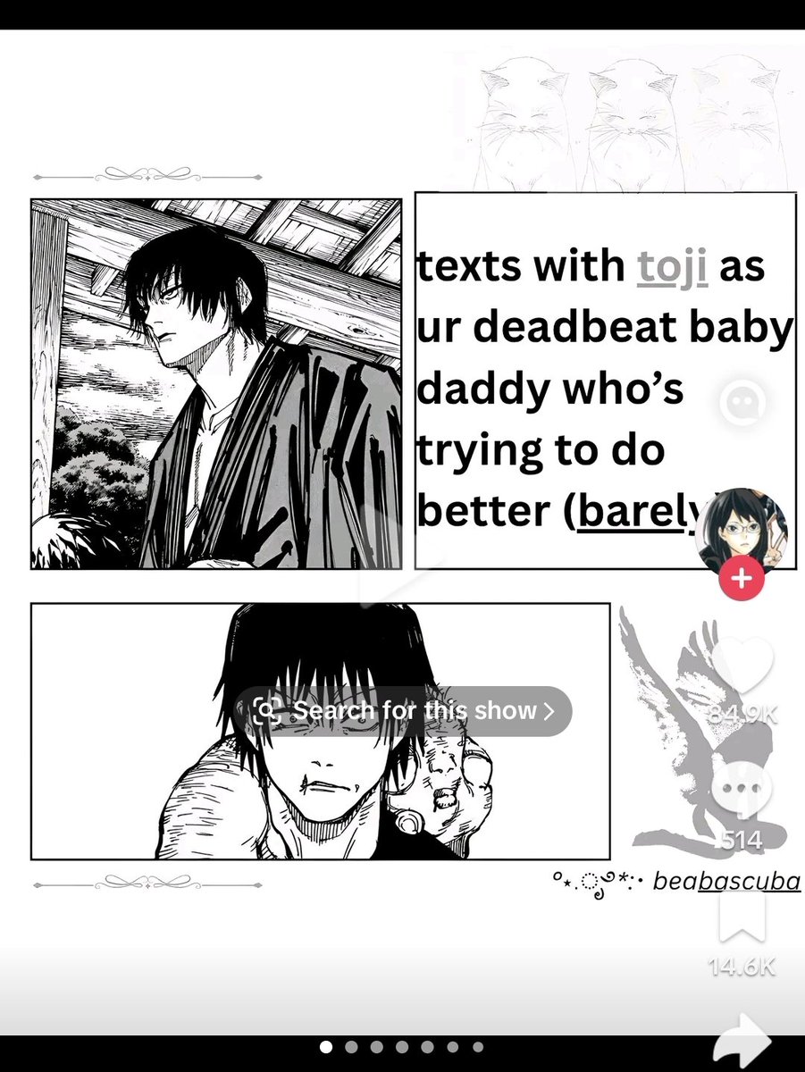 Werm4brainz's tweet photo. Liking Toji is probably a fate worse than death cause fym "(barely!)" ???? https://t.co/iyDcTb8Ije