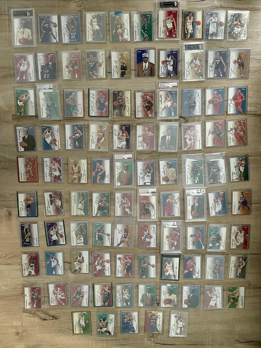 allen_chen29162's tweet photo. Years and decades. I got it!!! 
The Complete Sets of 1996 Skybox Premium Autographics, the very first pack-pulled autographs of NBA trading cards. https://t.co/I1YVCfwLhz