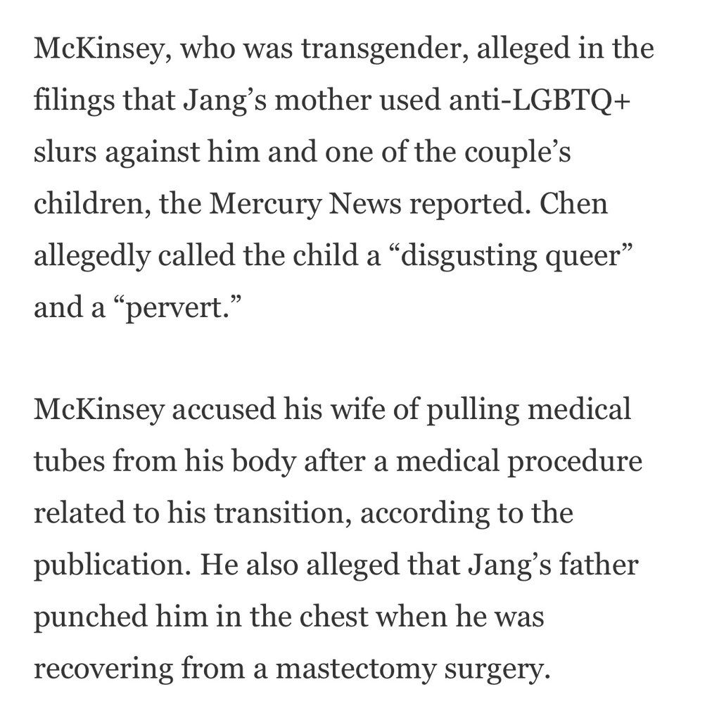 NobleQAli's tweet photo. Actually, it turns out McKinsey was a trans man who filed his own restraining order against his ex-wife, alleging abuse on her part *and* her parents, related to their inability to accept his transition.

An object lesson in why it’s useful to wait until all the details are out. https://t.co/I5rbwMKYaK