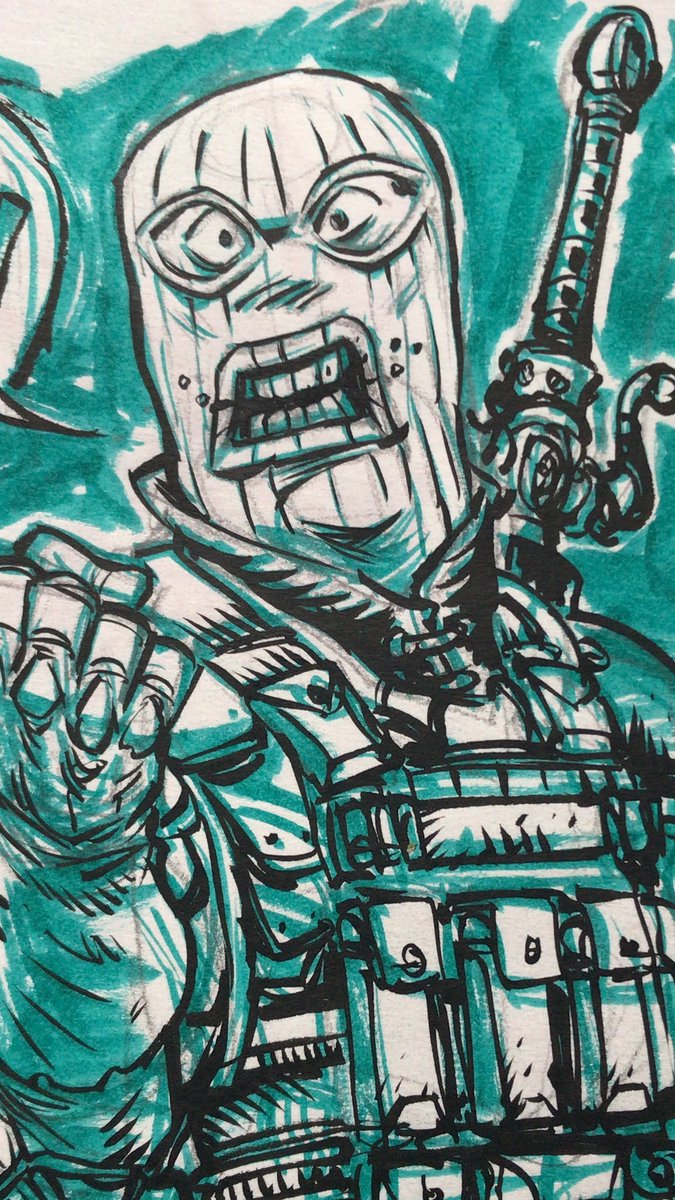 ONLYTHEBRAVE_'s tweet photo. #inktober is on the way! #Zemo #grundy #iamgroot #DC #Marvel #brushpen #markers https://t.co/5z0sxUYQ9u