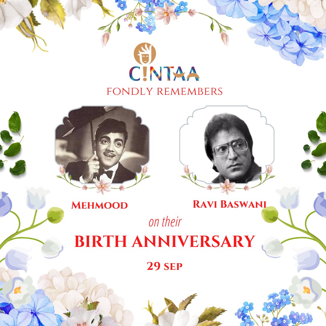 CintaaOfficial's tweet photo. #cintaa fondly remembers Mehmood, Ravi Baswani on their #BirthAnniversary, and Tom Alter on his  #DeathAnniversary (29 Sep) https://t.co/yuC3PICOcP