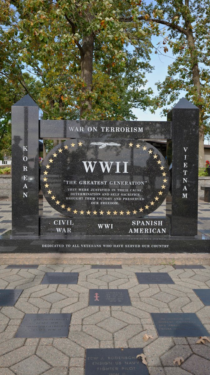 inTECHsity's tweet photo. Veteran's memorial on the banks of Rice Lake.  It was touching to see all of the life sized statues as well as the faces and names of some of our nations greatest heroes. https://t.co/st0FSjHkDr