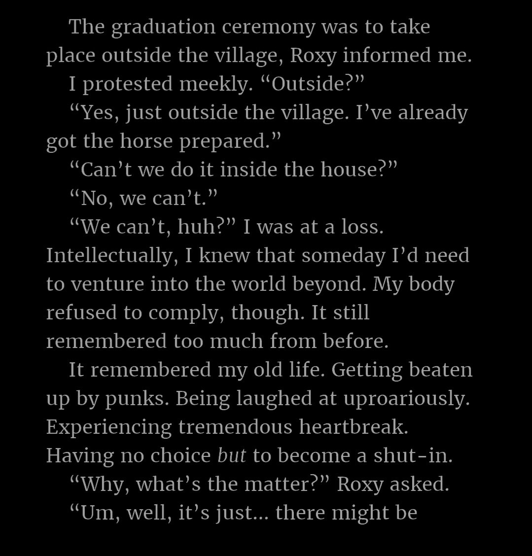 tiger_slasher's tweet photo. #TCP_MT
V1 Chapter: 6
This was one of my favorite moments in the anime and the novel didn't disappoint. It's very simple but because it's such a huge step for Rudeus personally is what made me love it. Roxy truly doesn't know how much she has done for Rudeus by simply being- https://t.co/nk6OXjugj2