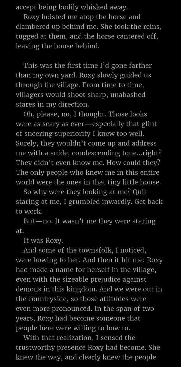 tiger_slasher's tweet photo. #TCP_MT
V1 Chapter: 6
This was one of my favorite moments in the anime and the novel didn't disappoint. It's very simple but because it's such a huge step for Rudeus personally is what made me love it. Roxy truly doesn't know how much she has done for Rudeus by simply being- https://t.co/nk6OXjugj2