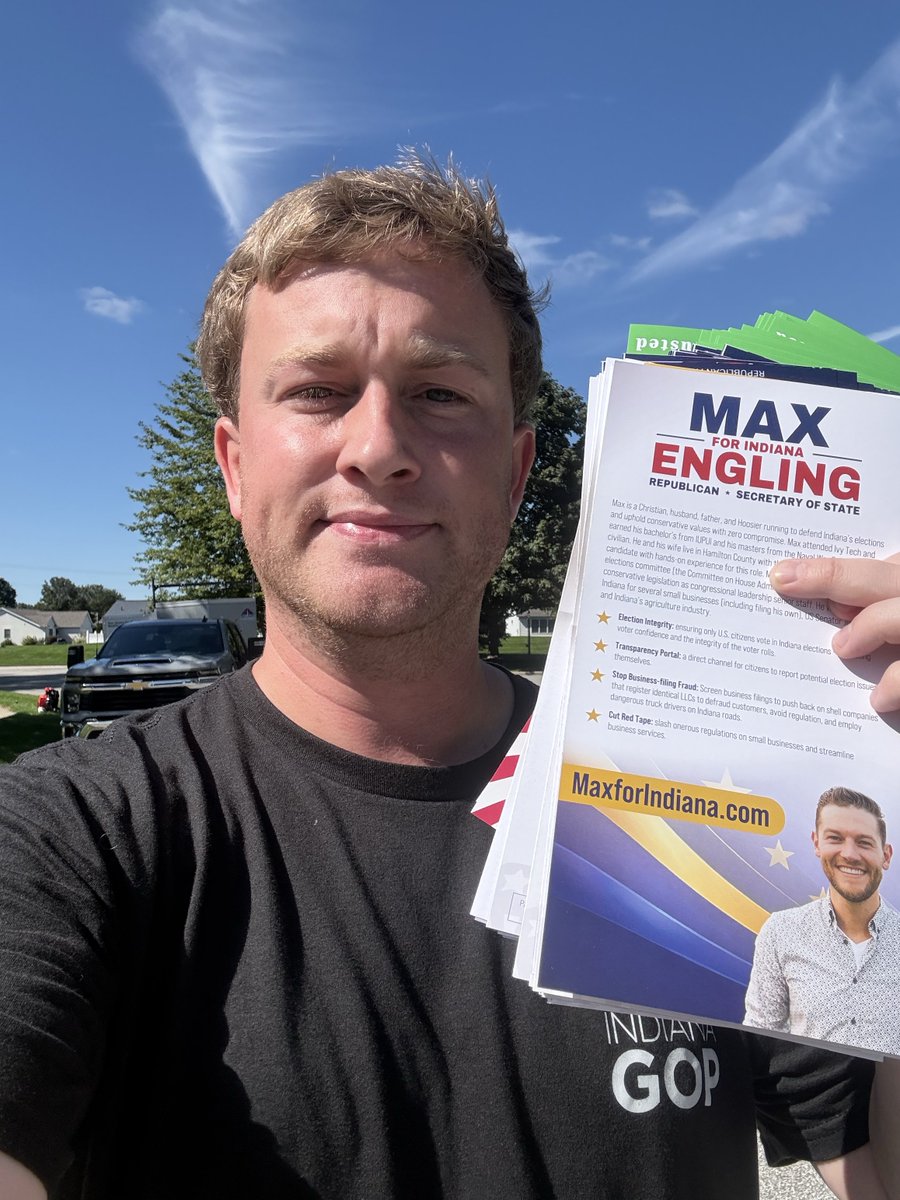 IansArena's tweet photo. St. Joseph County hit the ground running this week. People at the door are excited to go vote to keep elections secure in Indiana. They don’t want another Bayh in office in Indiana. #IBackMax @MaxForIndiana https://t.co/EPOcrjw76t