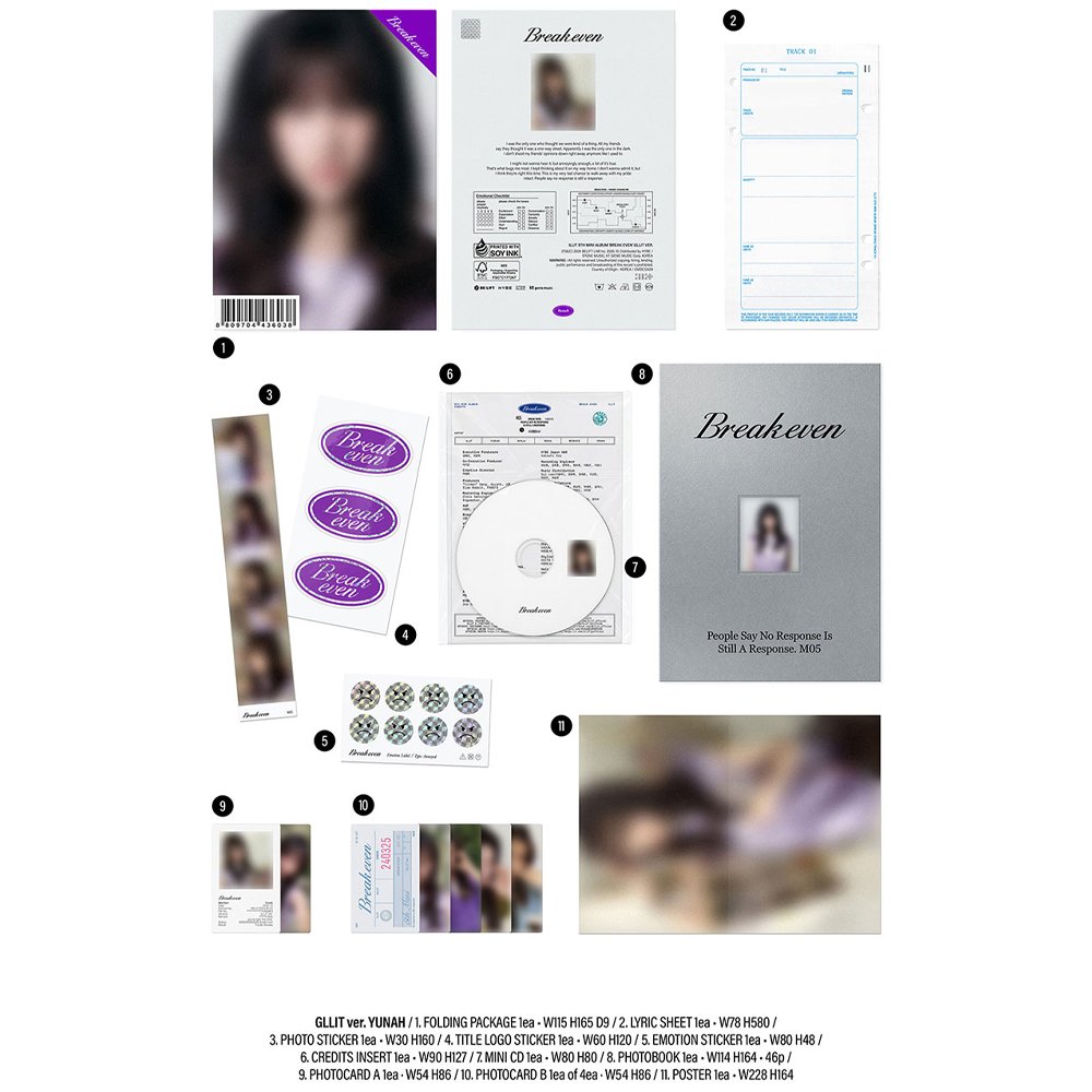Vpoca_us's tweet photo. [ILLIT] ILLIT 5th Mini Album 'BREAK EVEN' (GLLIT ver.)

✔️GLLIT ver.
◦ FOLDING PACKAGE
◦ PHOTOBOOK
◦ POSTER
◦ LYRIC SHEET
◦ MINI CD
◦ CREDITS INSERT
◦ PHOTO STICKER
◦ TITLE LOGO STICKER
◦ EMOTION STICKER
◦ PHOTOCARD A
◦ PHOTOCARD B

📍https://t.co/PVyvwSezck https://t.co/Bhw7EAkBKz